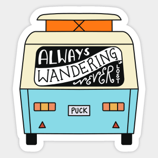 Always Wandering Never Lost Sticker